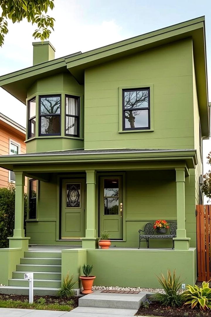 Avocado Appeal - 22 Green Exterior House Paint Ideas