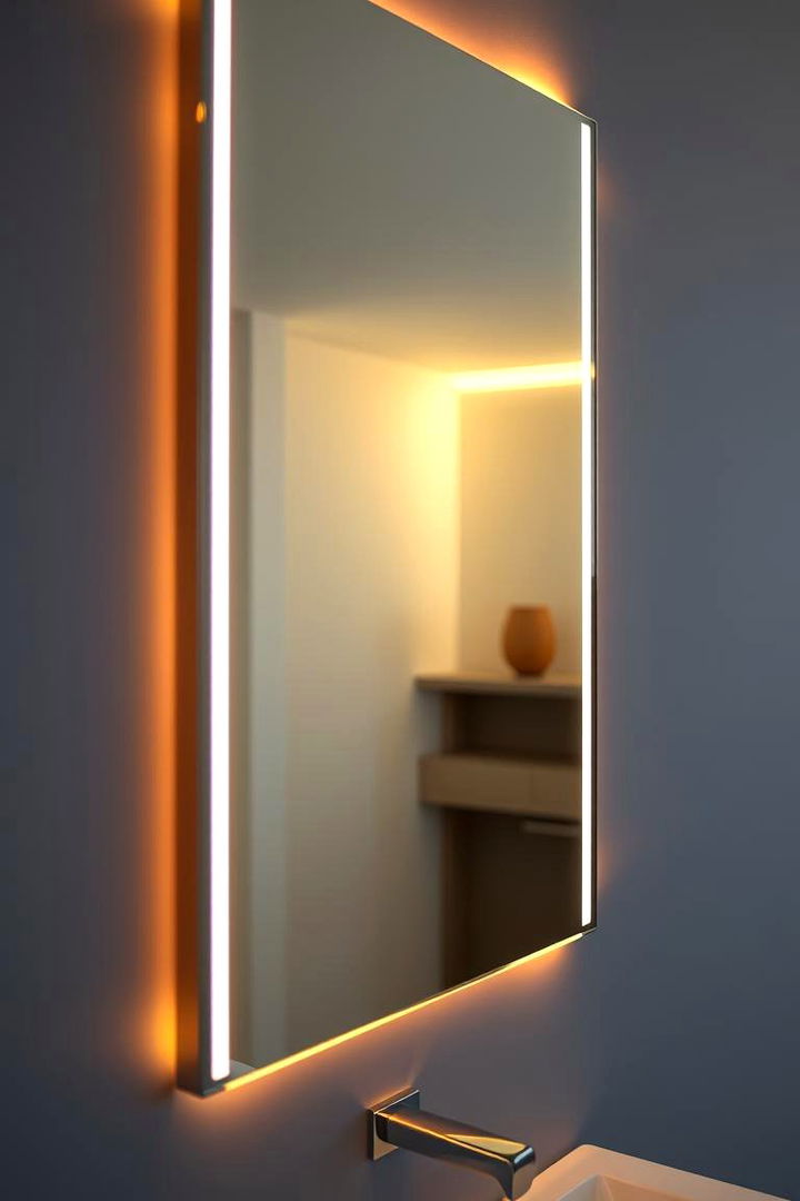 Backlit LED Mirror - 22 Entryway Mirror Ideas