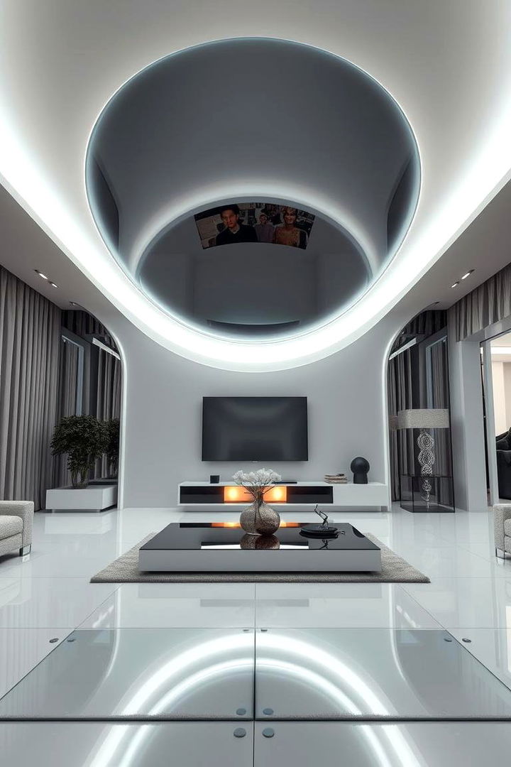 Backlit Mirror - 22 Living Room Mirror Ideas