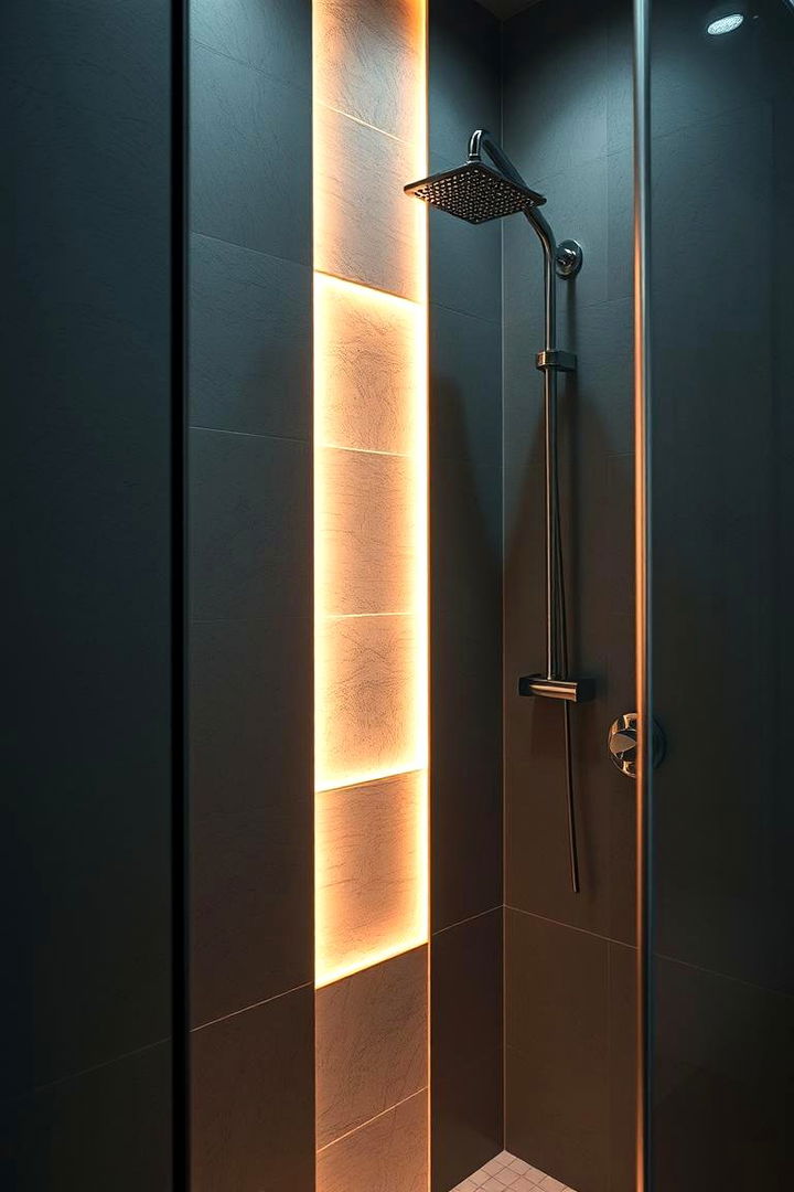 Backlit Shower Panels for Ambient Glow - 22 Small Bathroom Walk in Shower Ideas