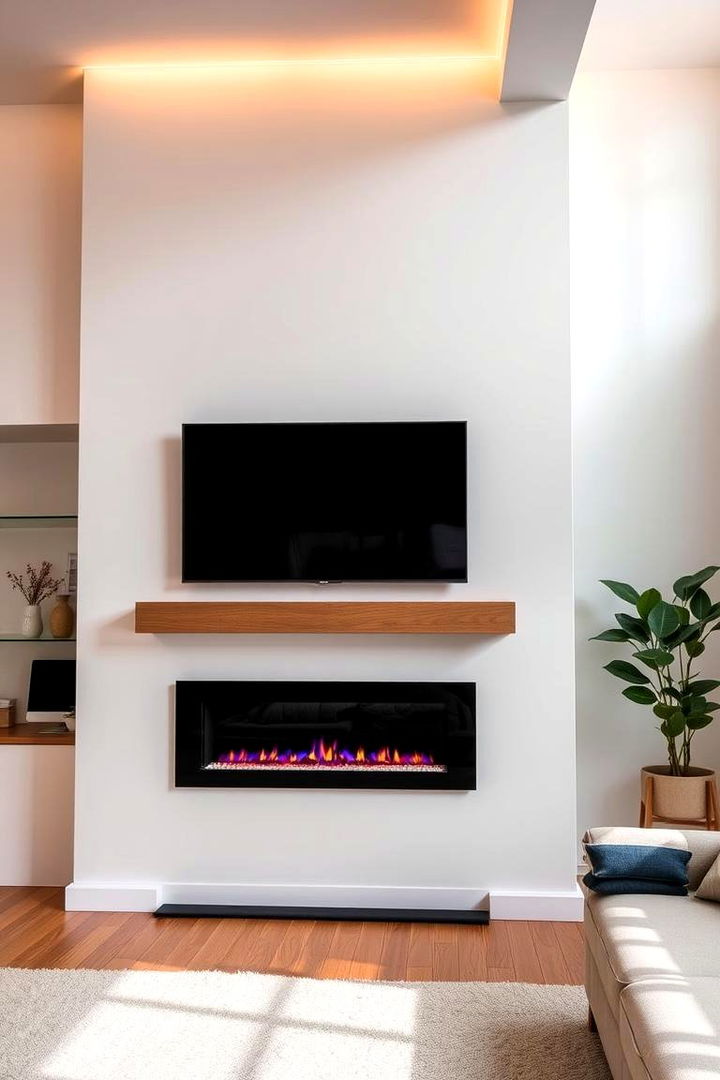 Balance Between Form and Function - 22 Electric Fireplace Ideas With Tv Above