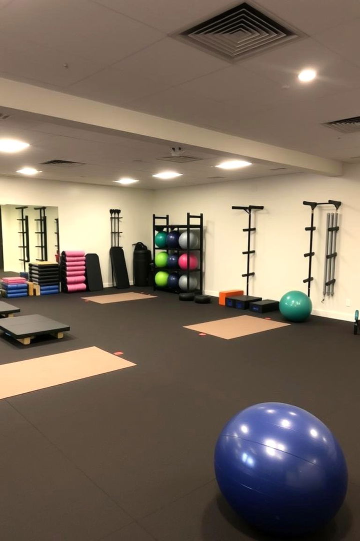 Balance and Stability Equipment Zone - 22 Basement Gym Ideas