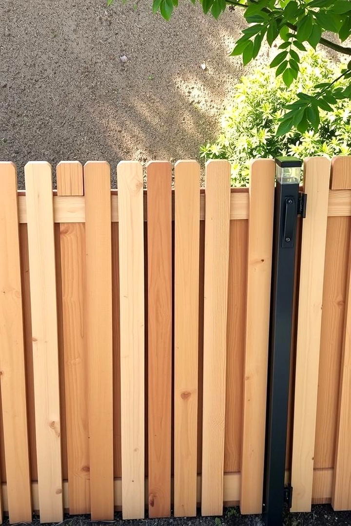 Balanced Privacy and Openness - 22 Metal and Wood Fence