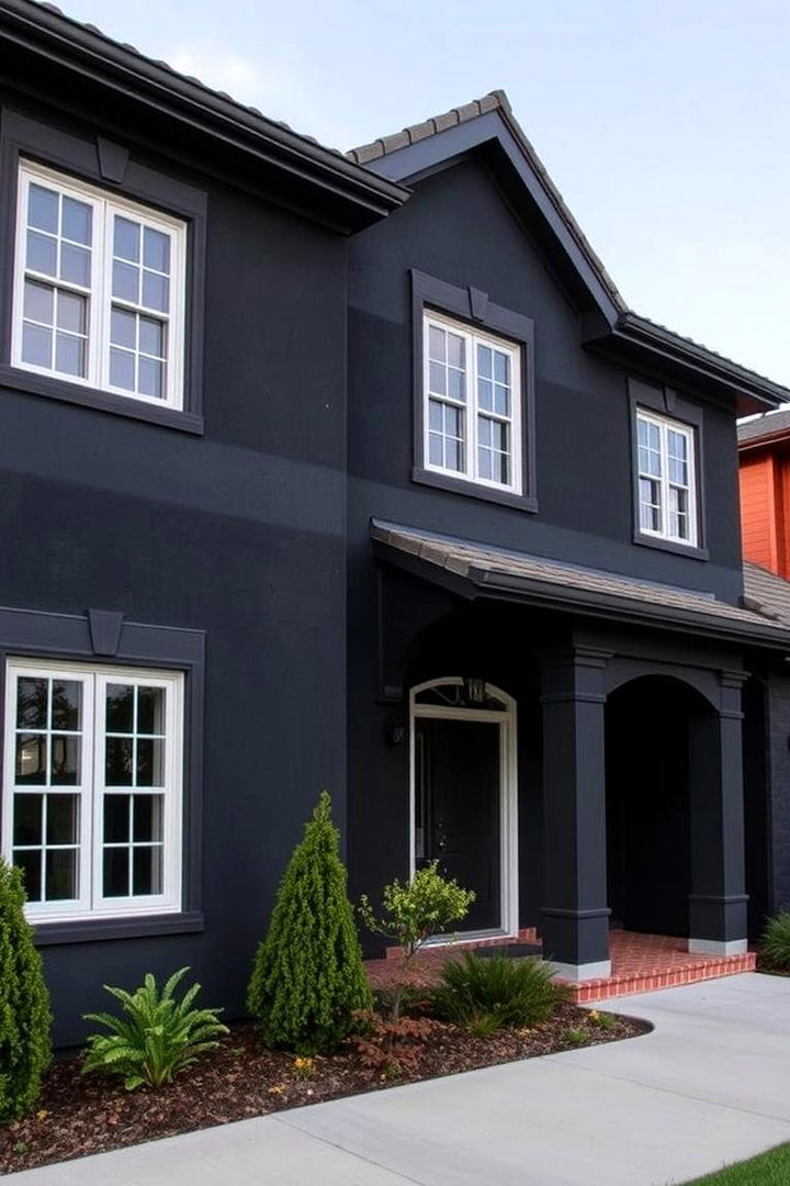 Balanced Proportions Style - 22 Black Stucco House Ideas