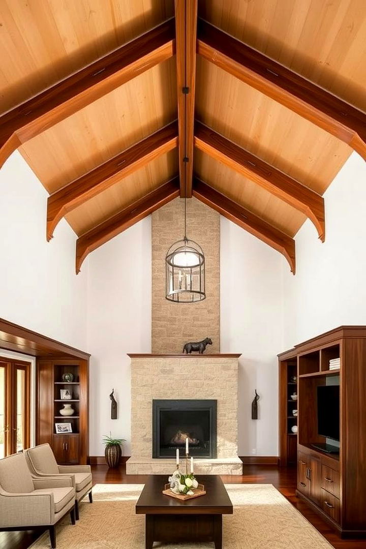 Balanced Proportions and Unified Design - 22 Vaulted Ceiling With Beams