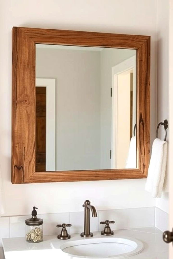 Balanced Rustic Inspirations - 22 Farmhouse Bathroom Mirrors Ideas