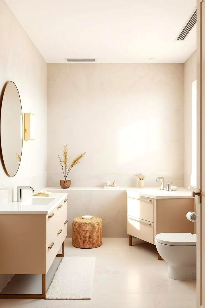 Balanced Serenity Design - 22 Beige and White Bathroom Ideas
