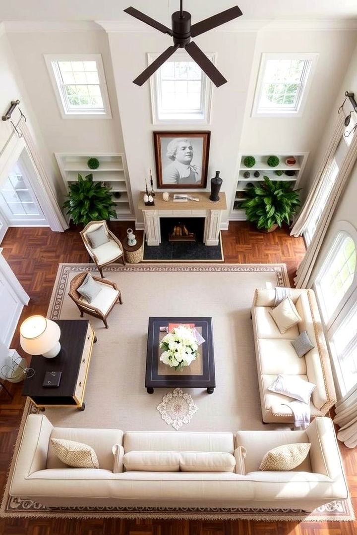 Balanced Symmetrical Layouts - 22 Colonial Living Room Ideas