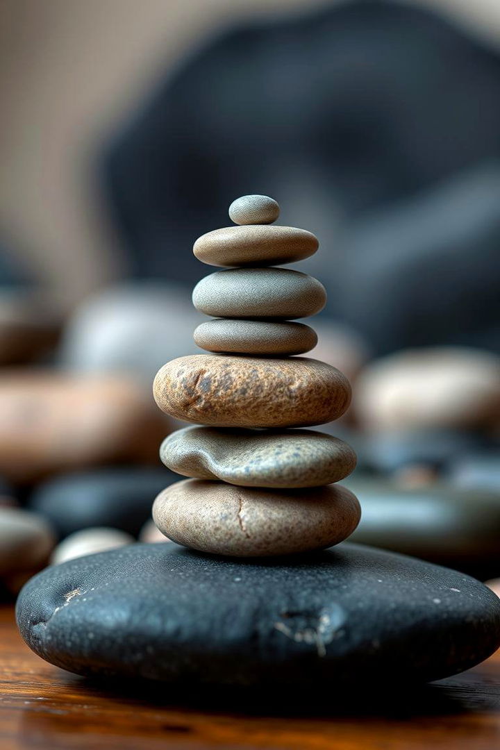 Balanced Zen Rock Stacking - 22 Rock Landscaping Ideas