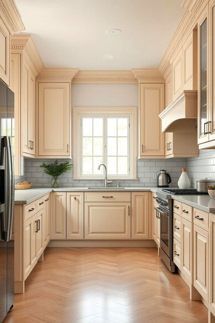 Balanced and Inviting Finishes - 22 Kitchens With Beige Kitchen Cabinets