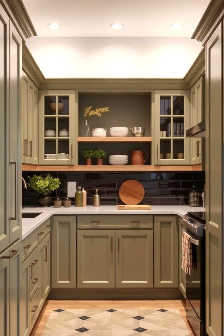 Balancing Functionality with Style - 22 Rustic Sage Green Kitchen Cabinets