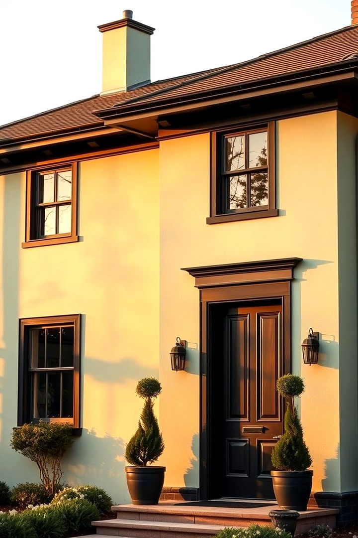 Balancing Soft and Bold Accents - 22 Sage Green House With Black Trim Ideas