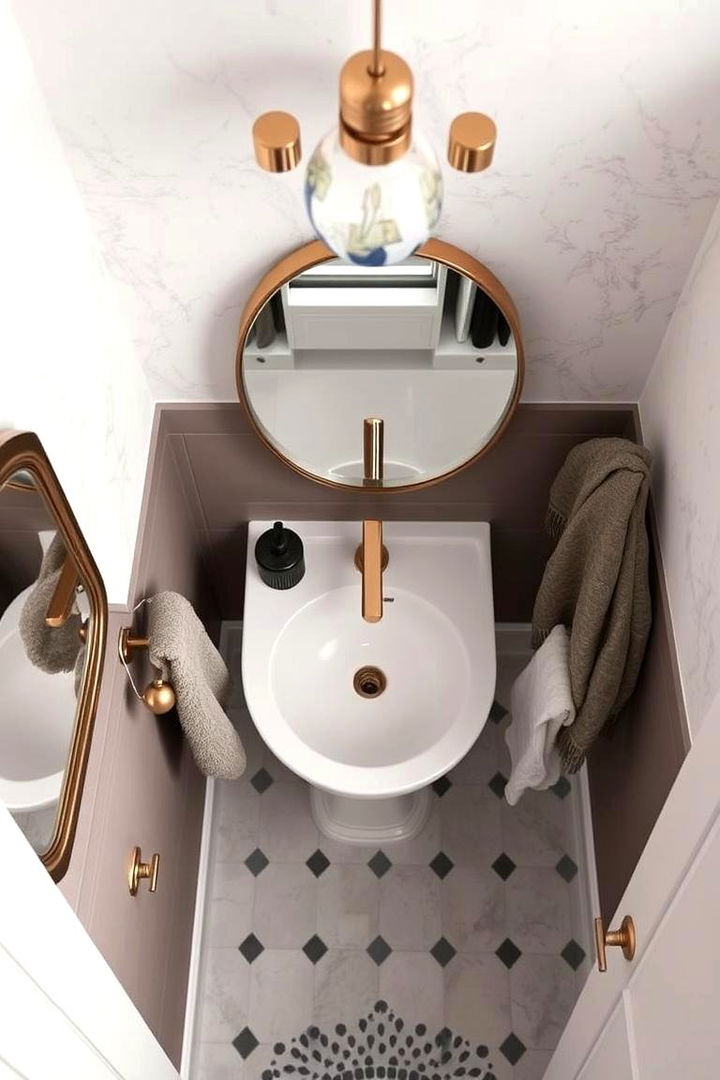 Balancing Texture and Tone - 22 Small Powder Room Ideas