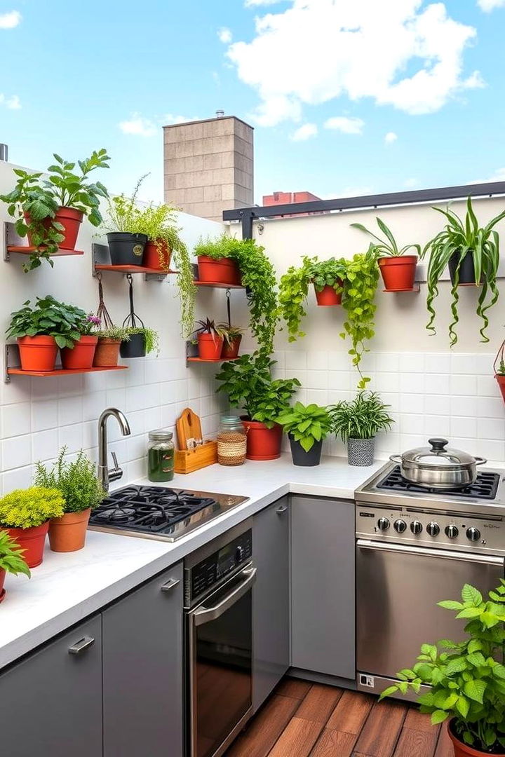 Balcony Garden Integration - 22 Rooftop Kitchen Ideas