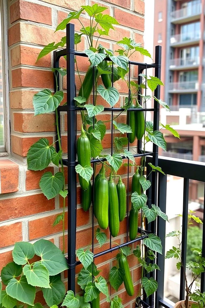Balcony Patio Trellis - 22 Cucumber Trellis Ideas