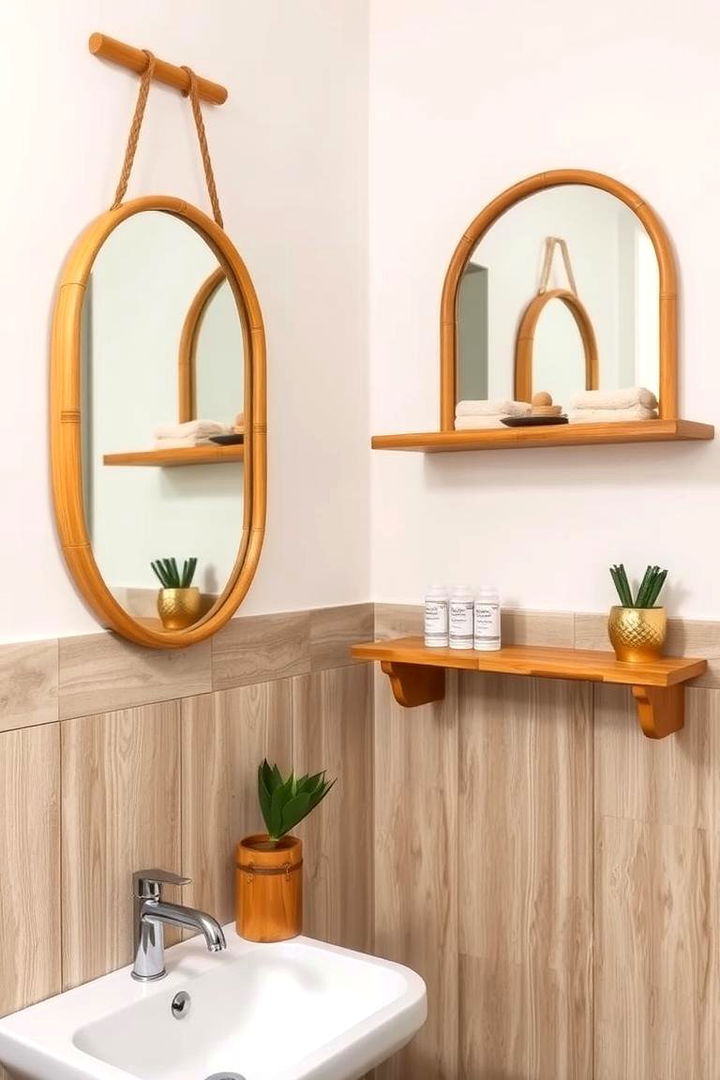 Bamboo Accessories - 22 Small Green Bathroom Ideas