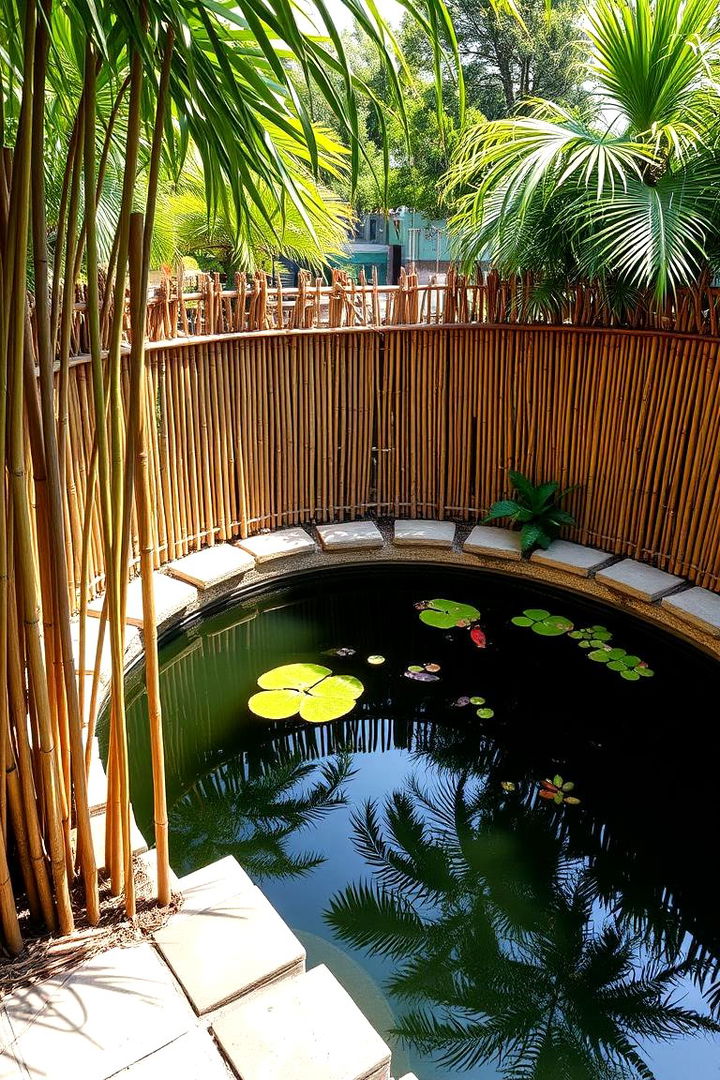 Bamboo Fencing Accents - 22 Pond Edging Ideas