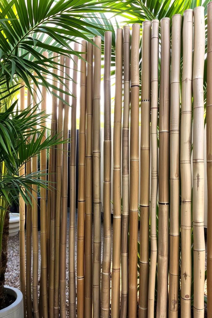 Bamboo Privacy Screening - 22 Tropical Backyard Ideas