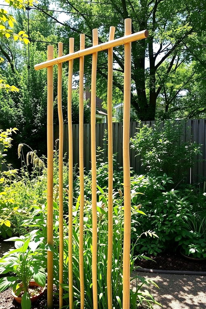 Bamboo Stake Trellis - 22 Cucumber Trellis Ideas