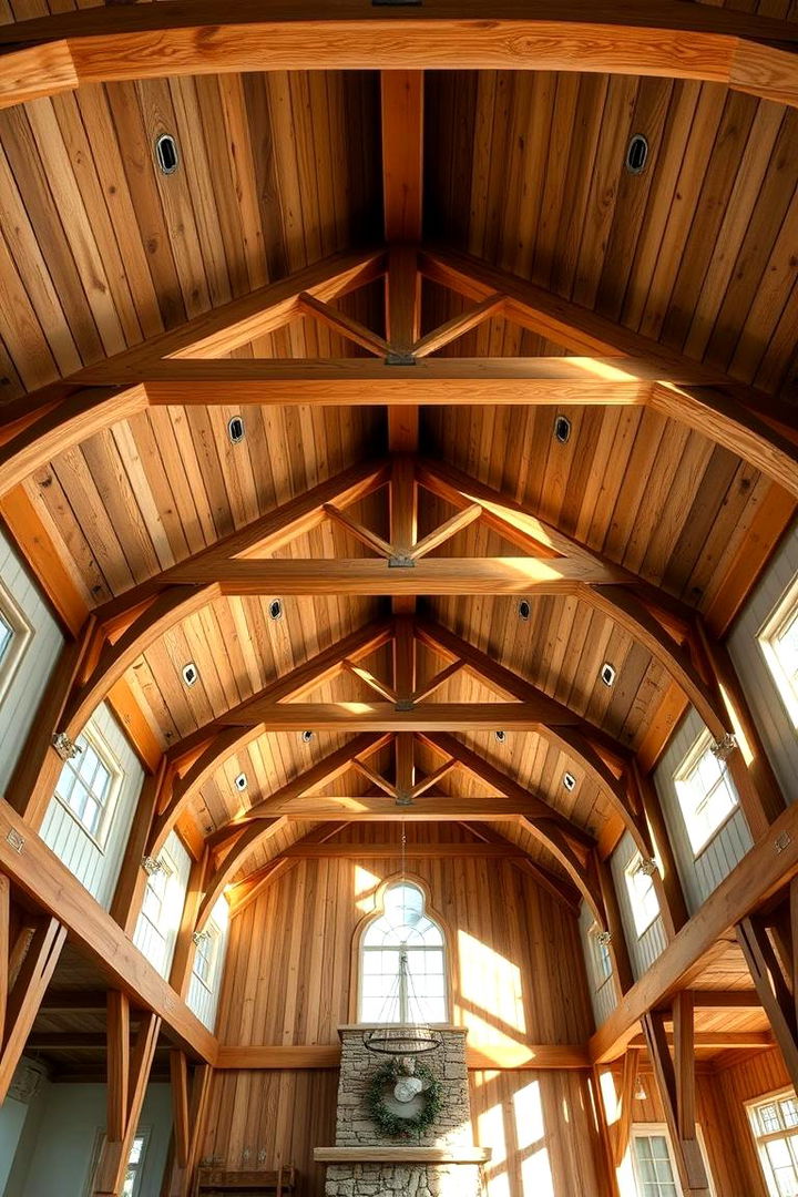 Barn Inspired Ceiling Design - 22 Rustic Ceiling Ideas