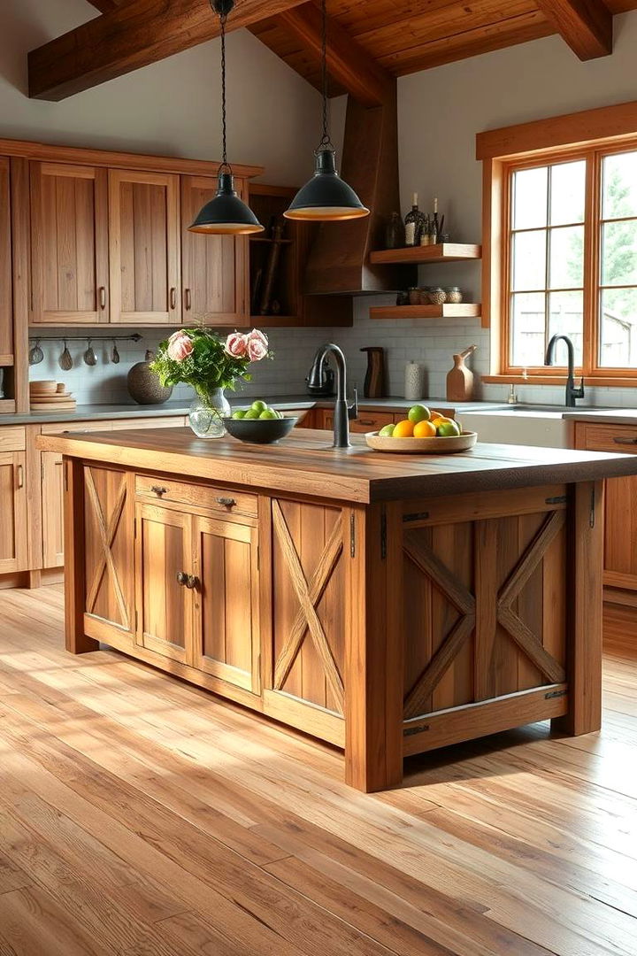 Barn Wood Heritage - 22 Rustic Kitchen Island Ideas