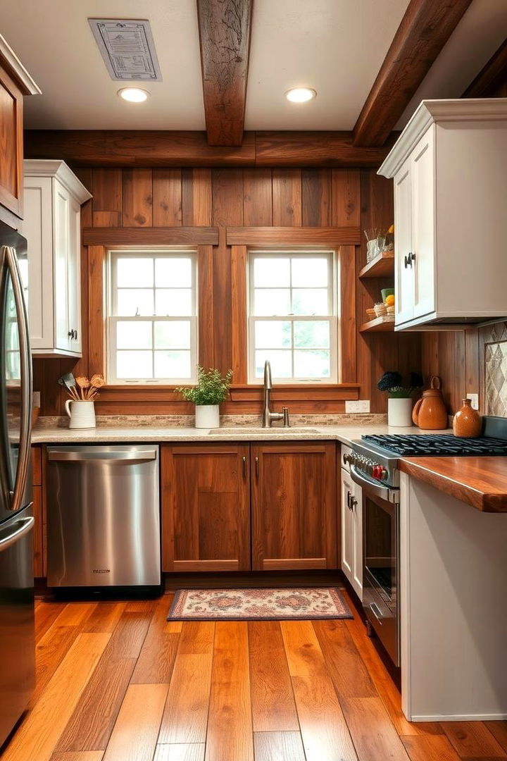 Barn Wood Warmth - 22 Kitchen Wainscoting Ideas