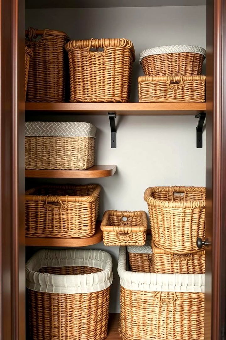 Baskets and Bins Organization - 22 Small Pantry Ideas