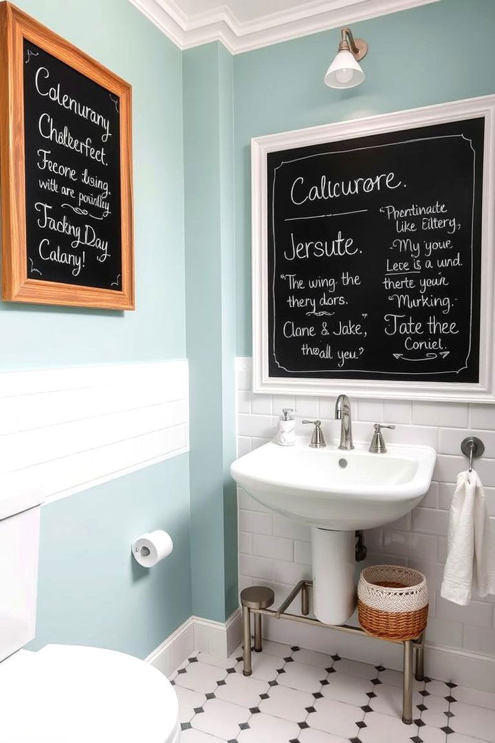 Bathroom Reminder Chalkboard - 22 Chalkboard Wall Ideas