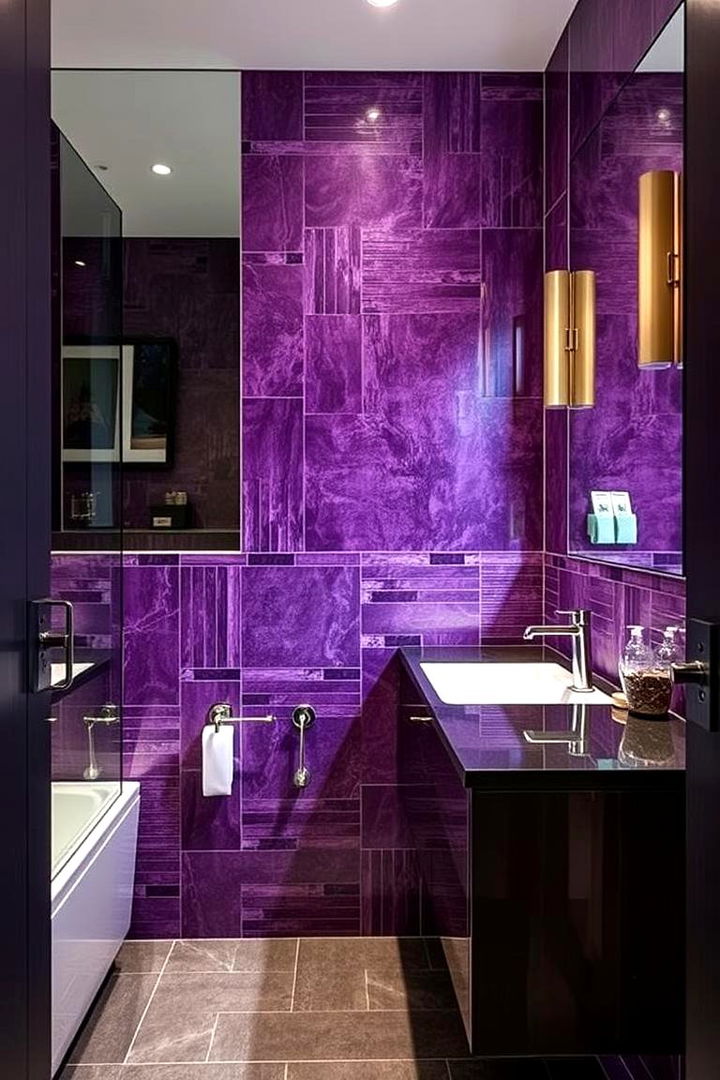 Bathroom Tile Accents - 22 Ways to Decorate With Jewel Tones
