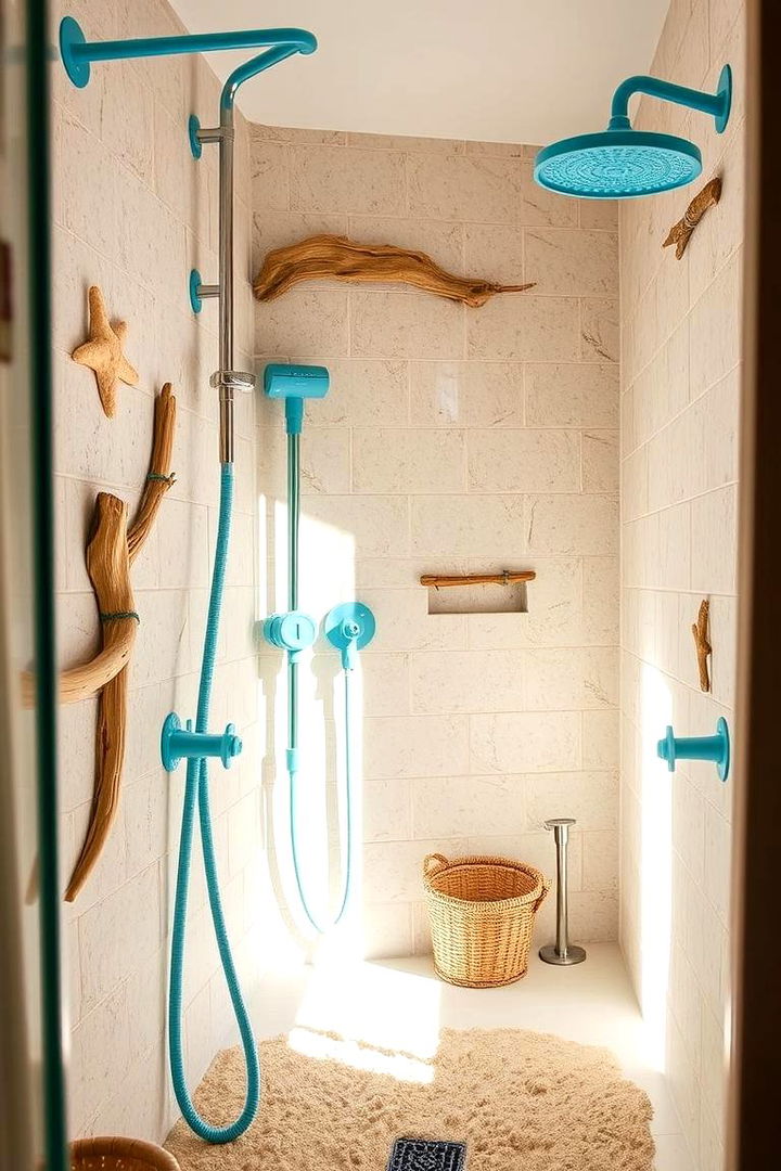 Beach Inspired Shower Setup - 22 Outdoor Shower Ideas