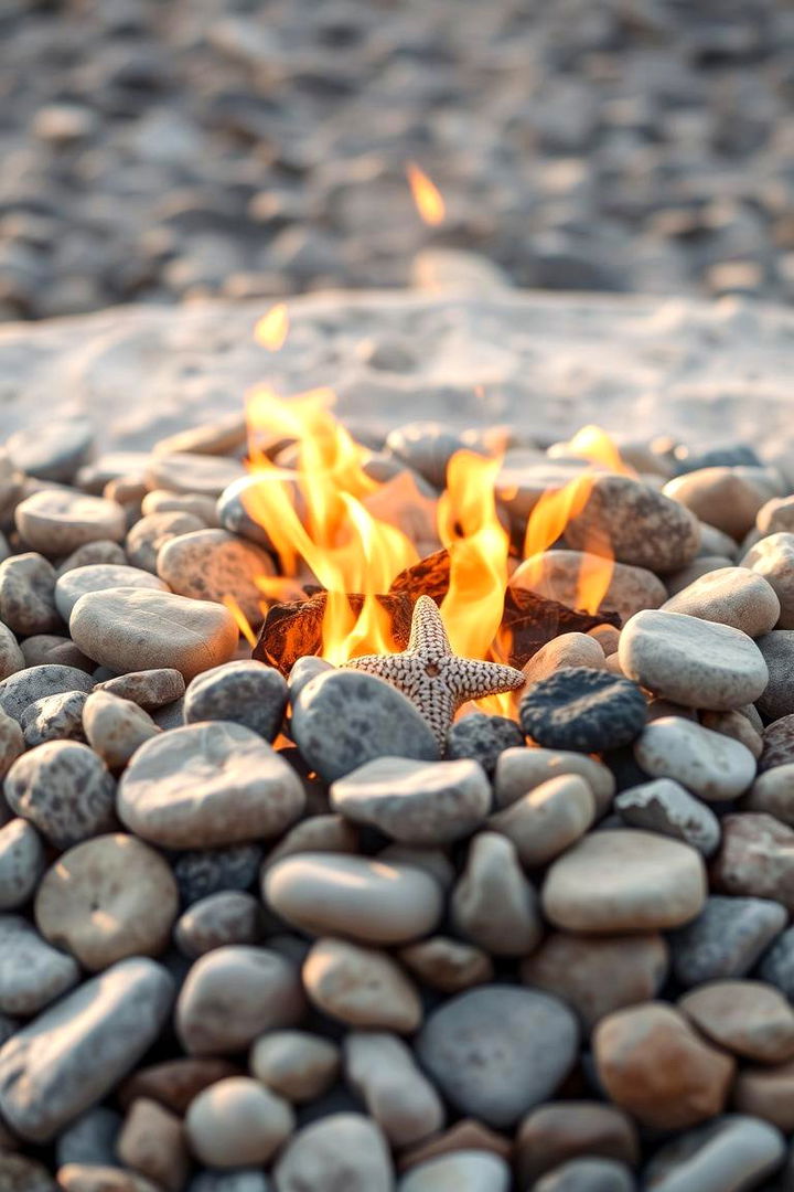 Beach Themed Rock Fire Pit - 22 Rock Fire Pit Ideas