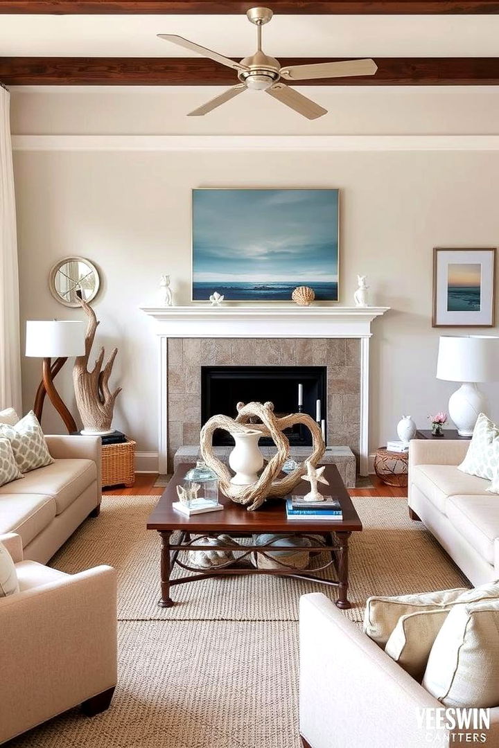 Beach themed Accessories - 22 Beach House Living Room Ideas