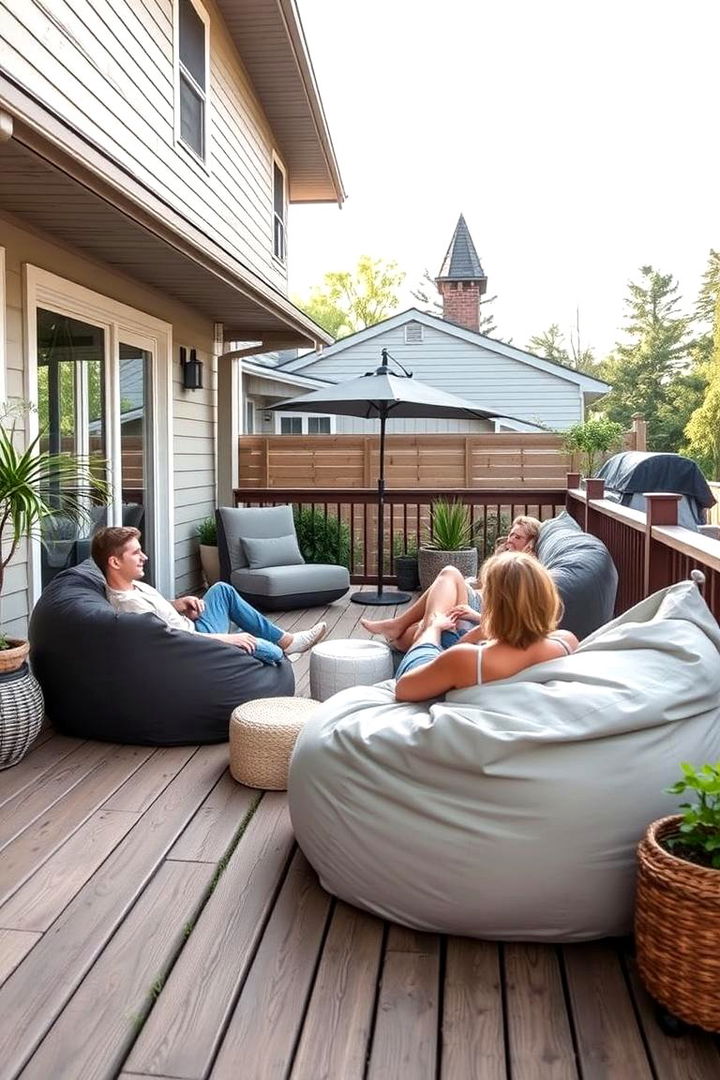 Bean Bag Lounging Options - 22 Deck Seating Ideas