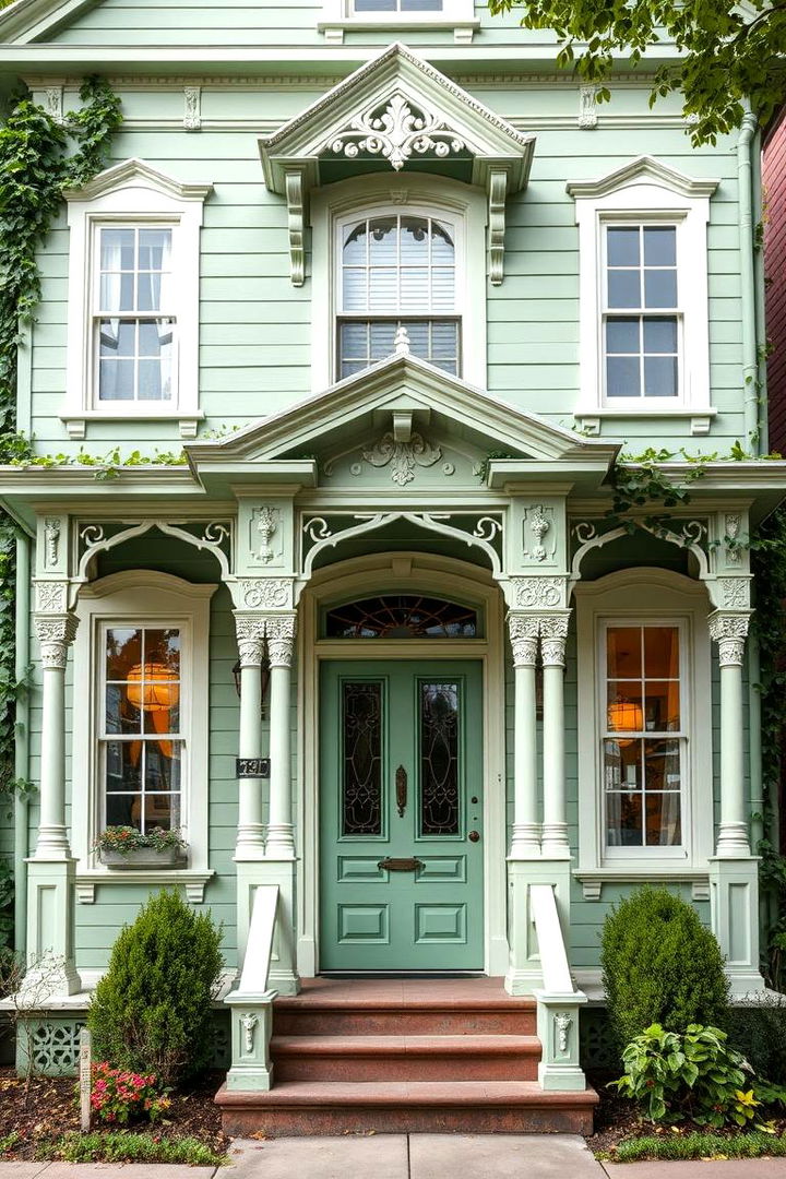 Beryl Ivy Combinations - 22 Green Victorian House Colors