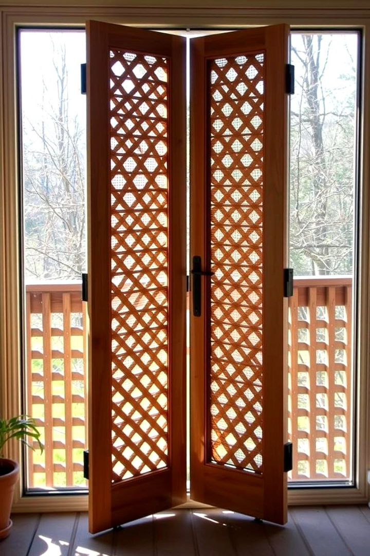 Bi fold Lattice Door - 22 Deck Lattice Ideas