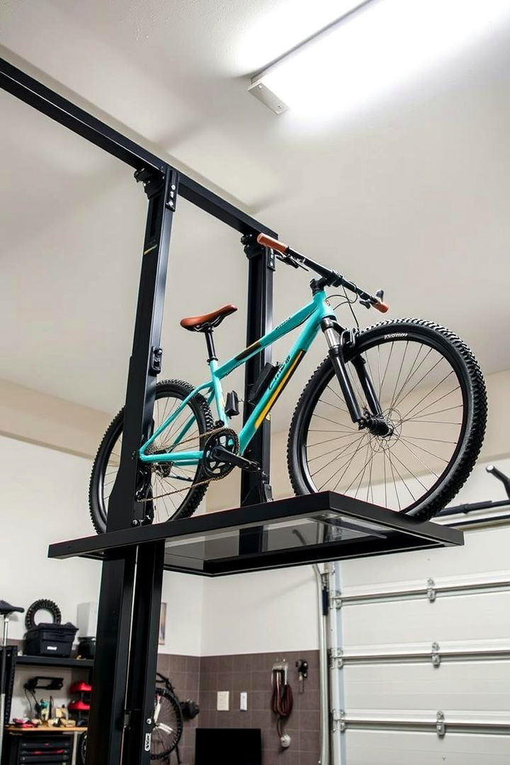 Bike Lift Systems - 22 Garage Bike Storage Ideas