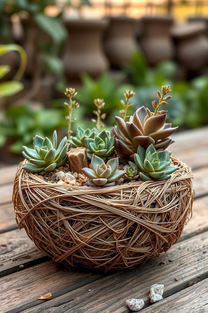 Biodegradable Planting Options - 22 Outdoor Succulent Container Ideas