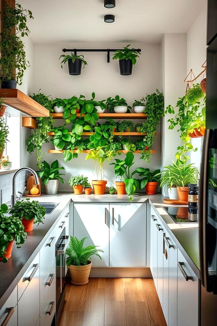 Biophilic Elements Introduce Greenery - 22 Natural Kitchen Design Ideas