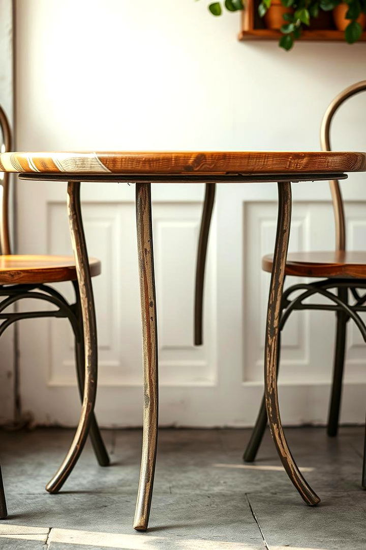 Bistro Style Vintage Charm Table - 22 Small Kitchen Table Ideas