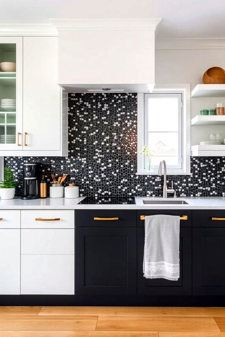 Black Mosaic Masterpiece - 22 Black Kitchen Floor Ideas