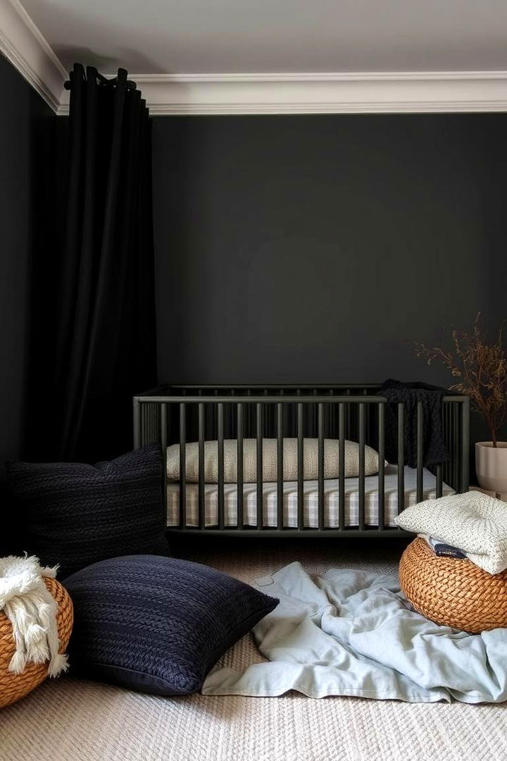 Black Textured Fabrics - 22 Black Nursery Ideas