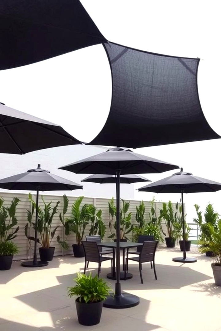 Black Umbrella and Shade Ideas - 22 Black Porch Ideas