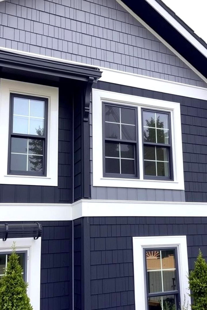 Black and Gray Harmonious Blend - 22 black siding house ideas