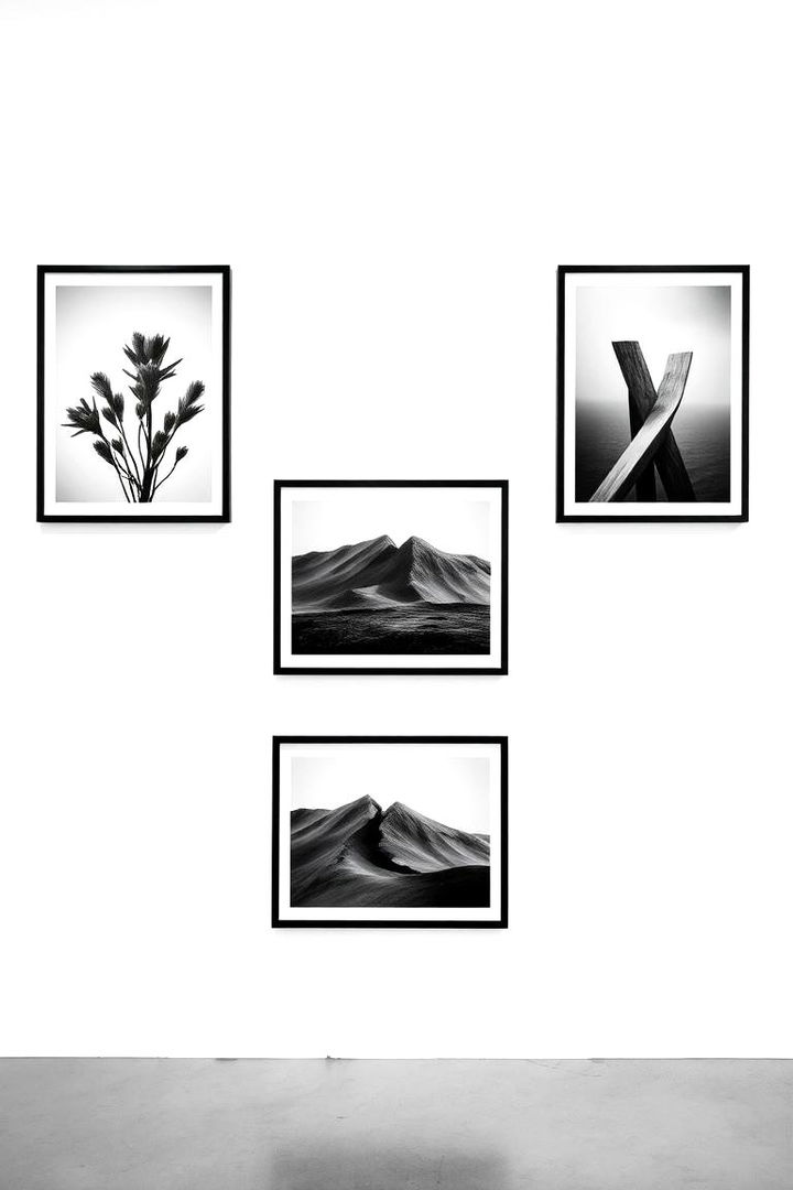 Black and White Imagery - 22 Wall Collage Ideas