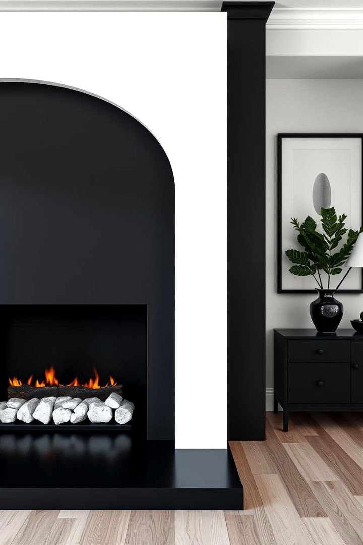 Black and White Modern Fireplace - 22 Modern Fireplace Ideas