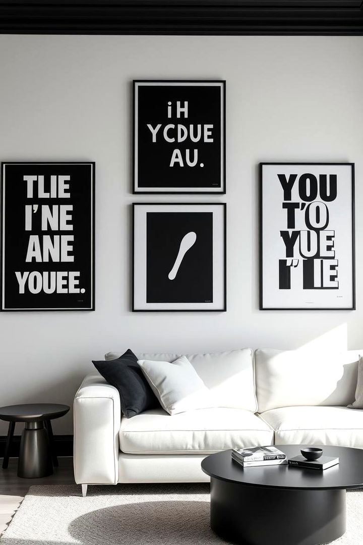 Black and White Sophistication - 22 Large Wall Decor Ideas