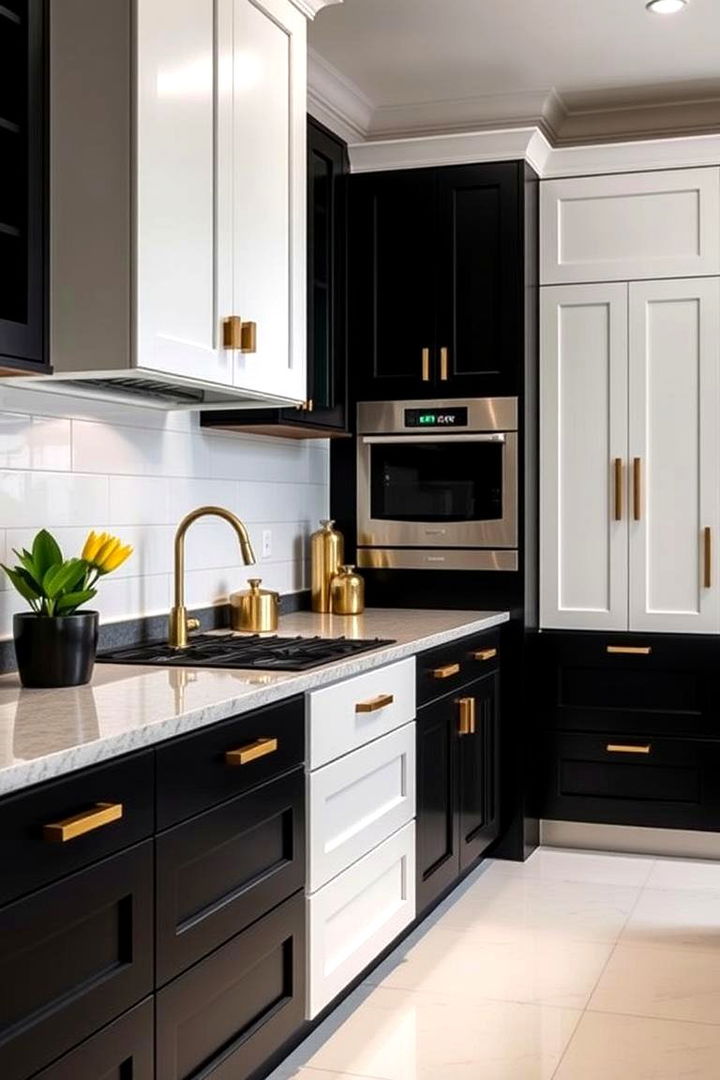 Black and White with a Modern Twist - 22 Two Tone Kitchen Cabinet Ideas
