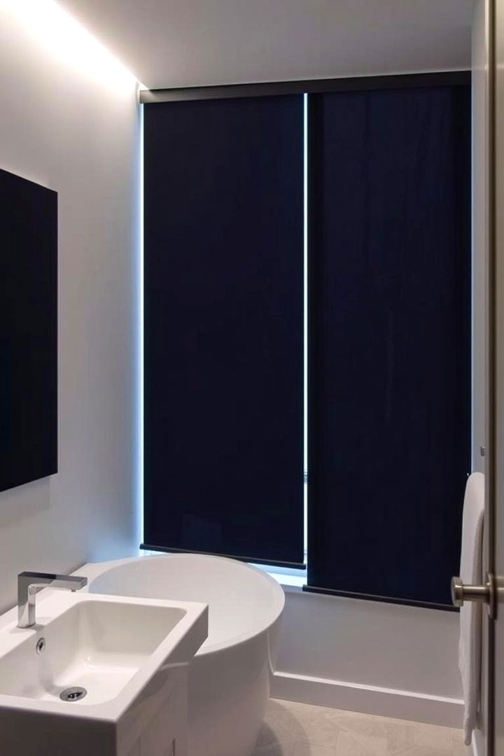 Blackout Shades for Total Control - 22 Bathroom Window Treatment Ideas