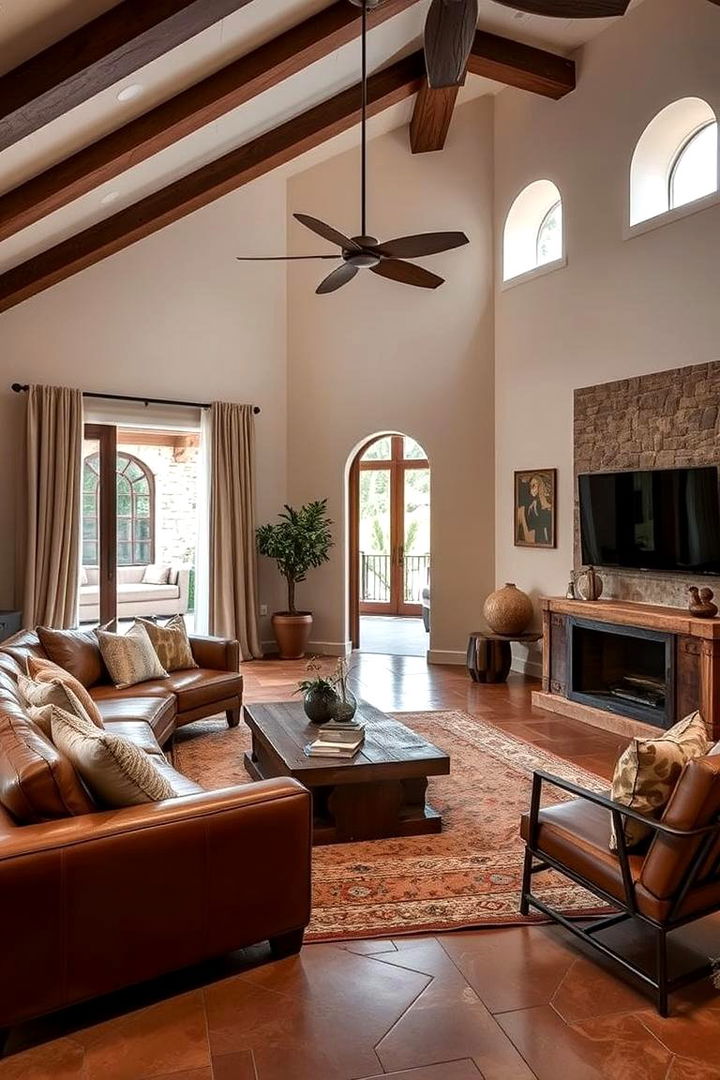 Blend of Modern Comfort with Classic Spanish Style - 22 Spanish Style Living Room Ideas