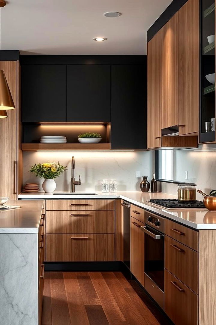 Blending Contemporary Trends with Timeless Appeal - 22 what color countertops go with oak cabinets